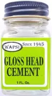 GLOSS HEAD CEMENT GLASS JAR
