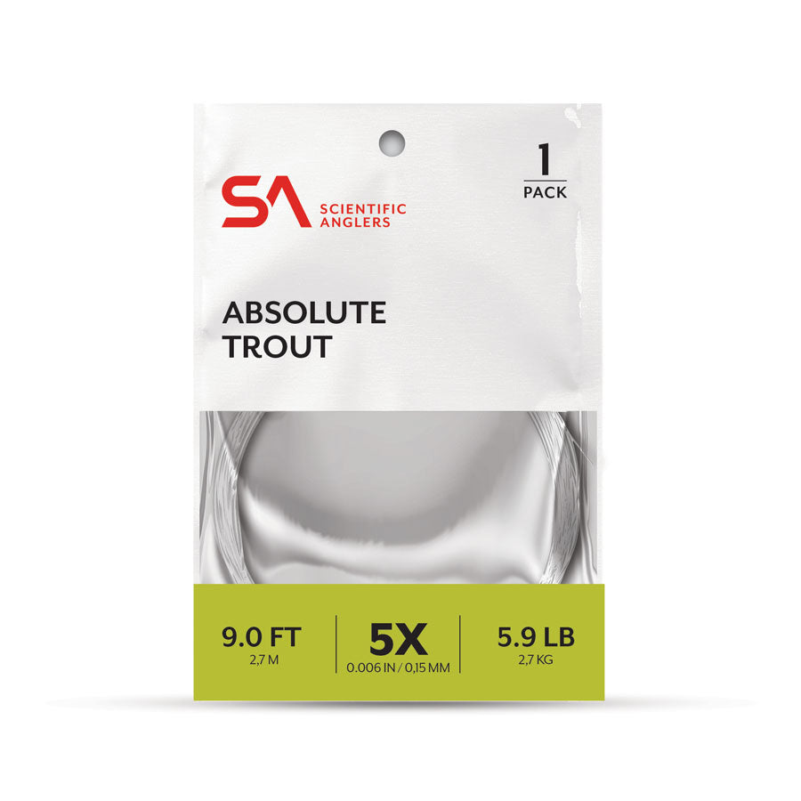 SA ABSOLUTE TROUT LEADER SINGLE PACK